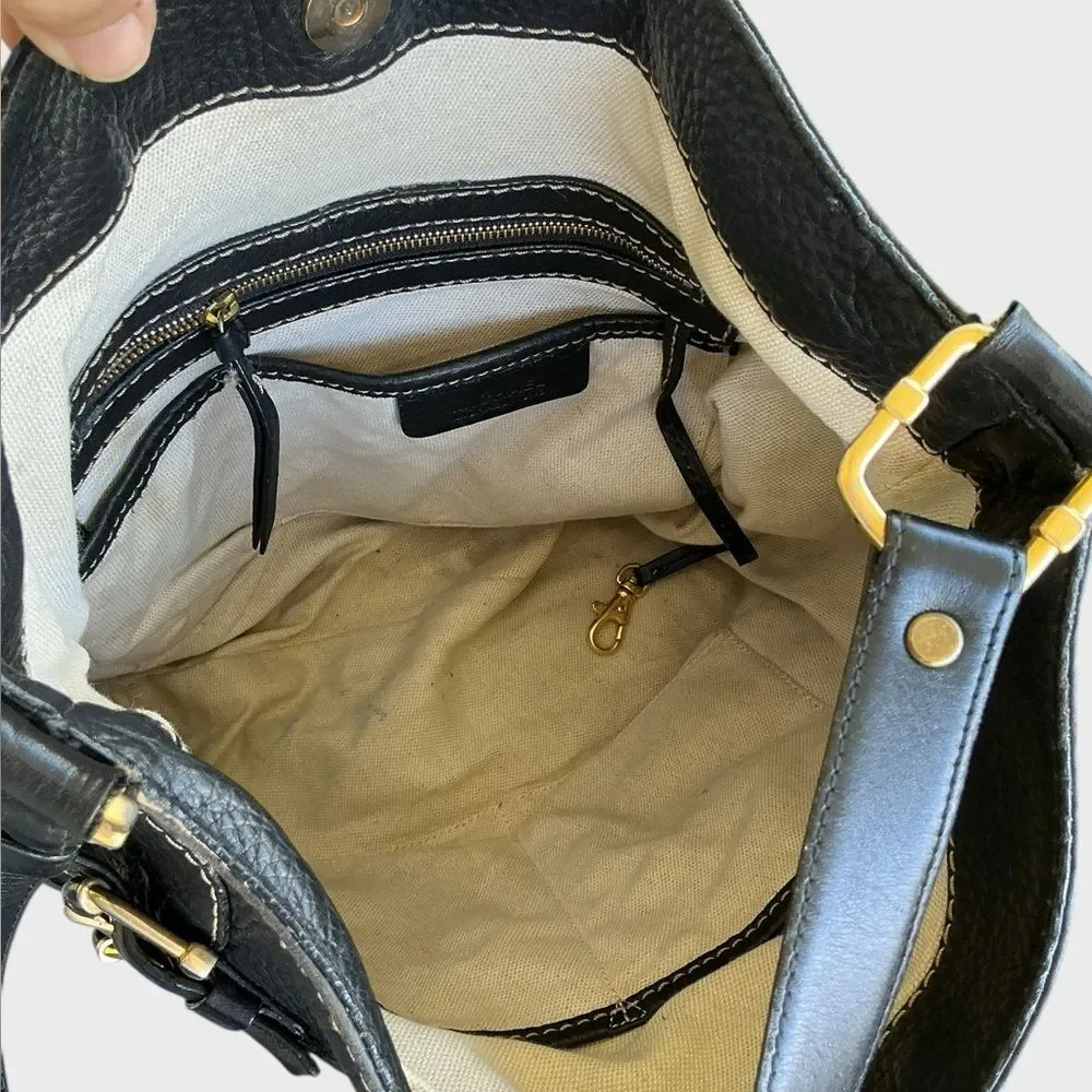 Michael Kors Yacht Club Leather Hobo Shoulder Bag Black